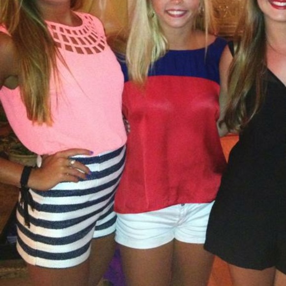 BCBGeneration blue and white striped shorts - Picture 3 of 8